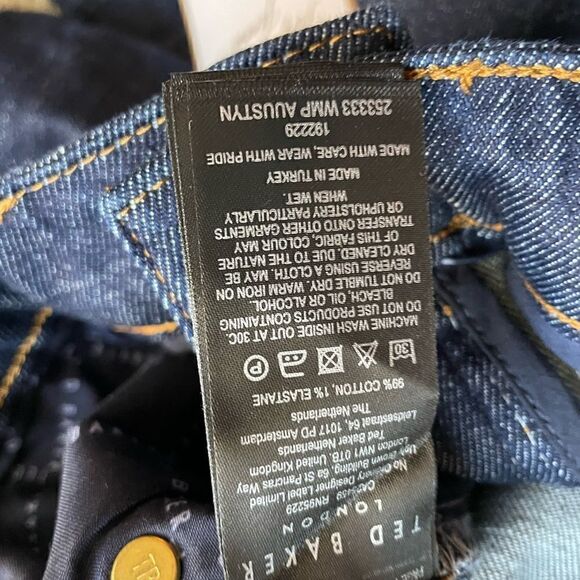 TED BAKER Auustyn High waisted wide leg jeans size 29 - Picture 12 of 13